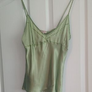 Green Satin Camisole